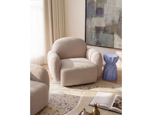 Fauteuil jule bouclé beige