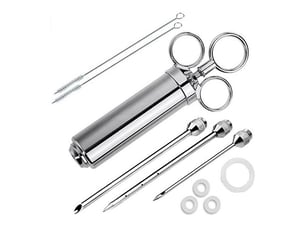 Seringue à marinade - injecteur de marinade avec accessoires - seringue à viande - seringue à marinade - brosse à marinade - accessoires pour seringue