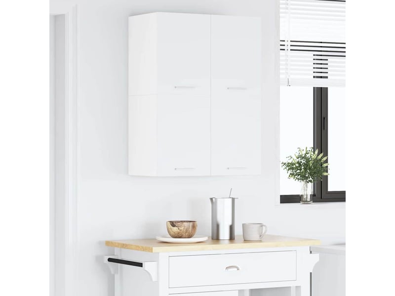  Meuble de rangement cuisine, armoire suspendue 2 pcs blanc bois d'ingénierie shl6010  - Conforama D