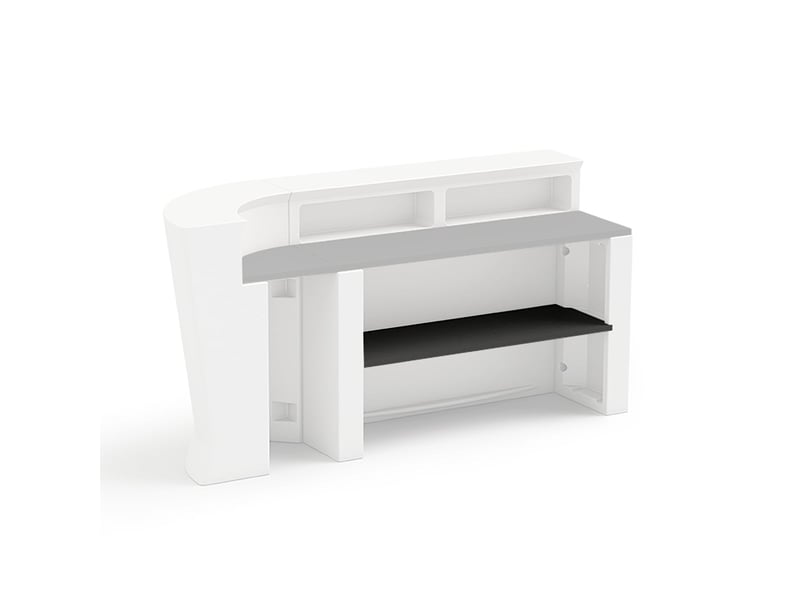 Bar avec comptoir en hpl 140 cm pour îlot marvy - anthracite - Conforama A