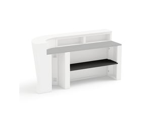 Bar avec comptoir en hpl 140 cm pour îlot marvy - anthracite