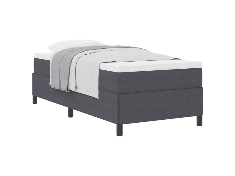  Lit simple- lit adulte -  lit à ressorts gris foncé 80 x 200 cm tissu en velours côtelé  - Conforama A