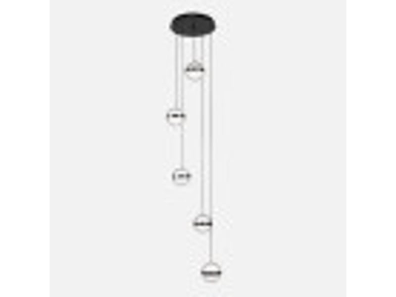  Fabrilamp people, plafonnier, moderne, led, 140 w, 10920 lm, 3000-4000-6000 k, noir, 75-180 x 35 x 35 cm 249195009 - Conforama D