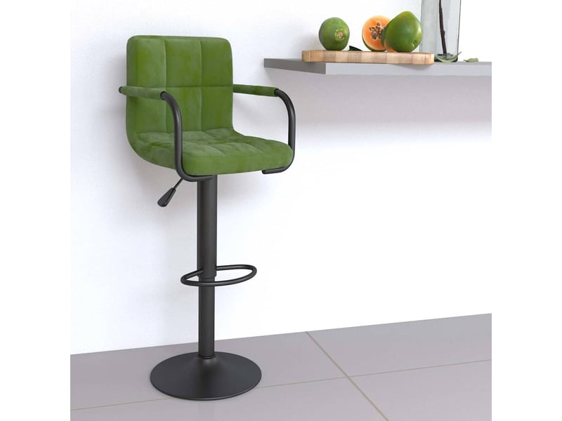  Tabouret de bar, chaise de bar vert clair velours shl25611  - Conforama B