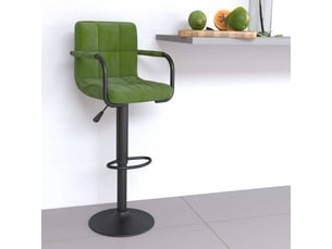 Tabouret de bar, chaise de bar vert clair velours shl25611