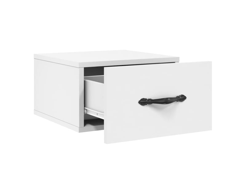  Table de chevet - cabinet de chevet - table de nuit murale blanc 35x35x20 cm  - Conforama E
