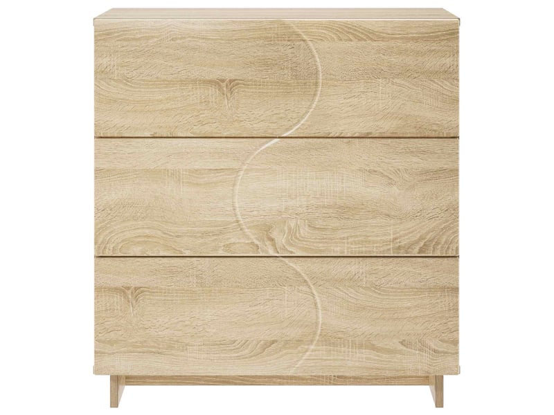 Buffet salon, buffet de rangement chêne sonoma 70x38x75 cm bois d'ingénierie - Conforama D