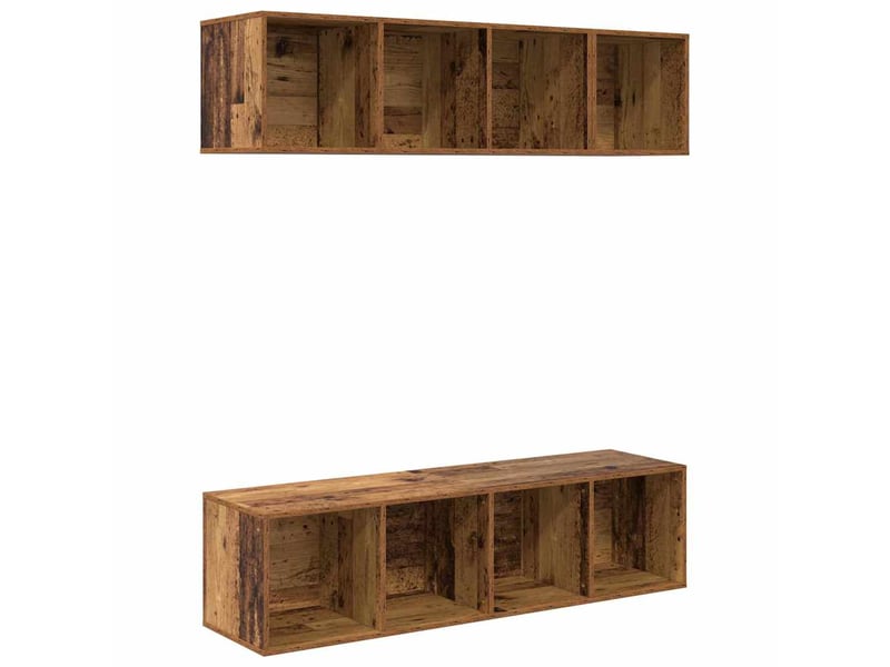  Ensemble meuble tv - banc tv - meuble de rangement 3 pcs bois ancien bois d'ingénierie  - Conforama A