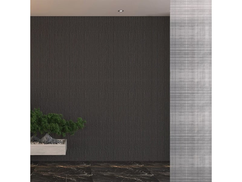 Panneaux décoratifs 3d effet pierre en pu, lot de 12 pièces - noir  - Conforama B