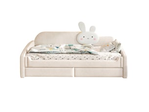 Lit banquette 90x200 cm <strong>OKWISH</strong>  <strong></strong> coloris beige
