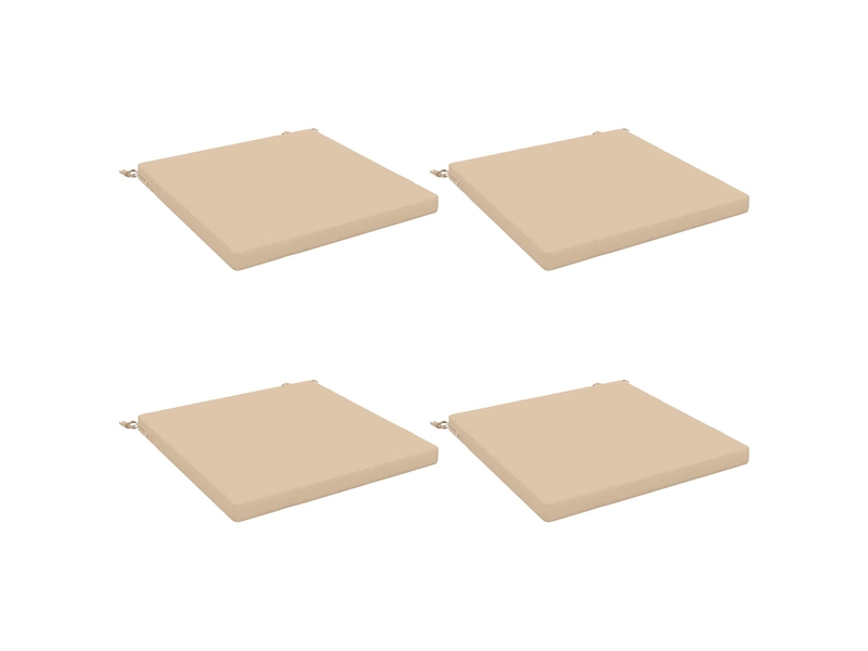  Lot de 4 coussins de siège, coussins d'assise soest 100 % polyester crème cf60375  - Conforama A