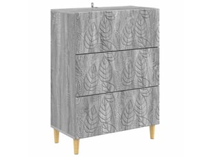 Armoire de rangement bureau, armoire à tiroirs sonoma gris 66 x 34,5 x 90 cm shl9630