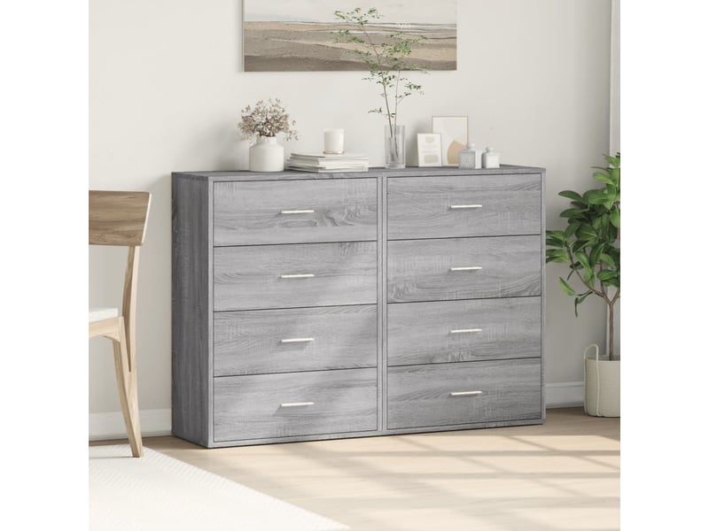  Buffets 2 pcs - bahut - meuble de rangement sonoma gris 60x31x84 cm bois d'ingénierie  - Conforama C