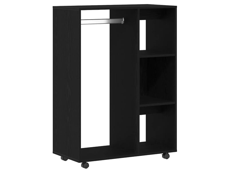  Armoire de rangement bureau en chêne noir 80x40x110 cm bois d'ingénierie  - Conforama A