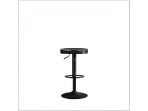 Tabouret de bar pivotant 41,5 x 31,5 x 60-81 cm - hauteur réglable - assise massif de pin - hauteur réglable - pied métal - noir