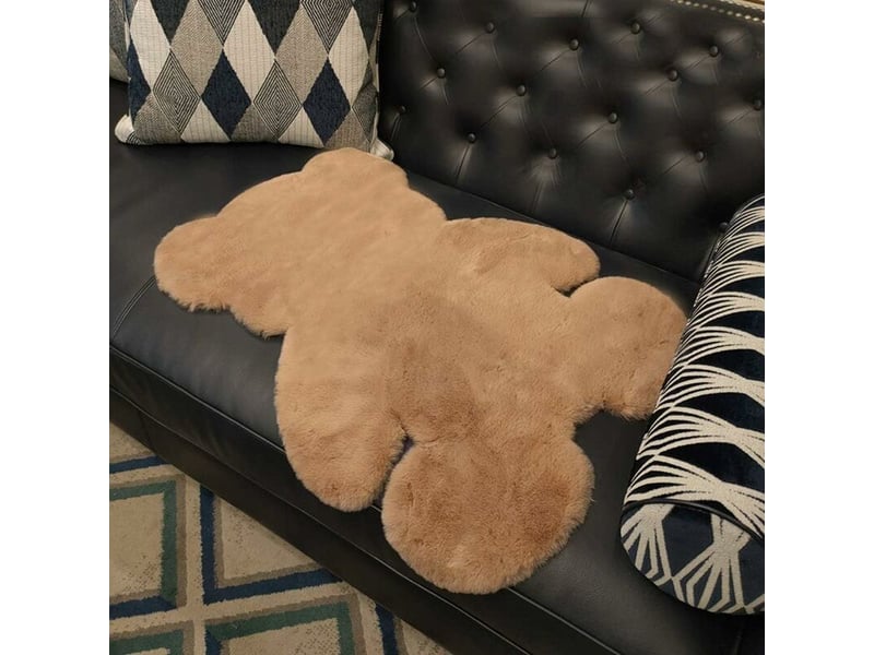  Tapis de zone lavables rond duveteux grands coussinets protecteurs tapis pour enfants pour salon chambre bebe tapis de chambre d'enfant 90 x 120 cm  - Conforama E