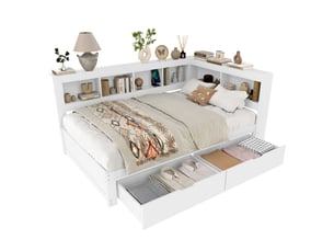 Lit 2 places 140x200 cm PHOEBE CAT   coloris blanc