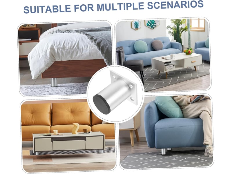  4pièces lot réglables de table basse de remplacement pour commode et armoire de meubles stables et faciles à installer  - Conforama D