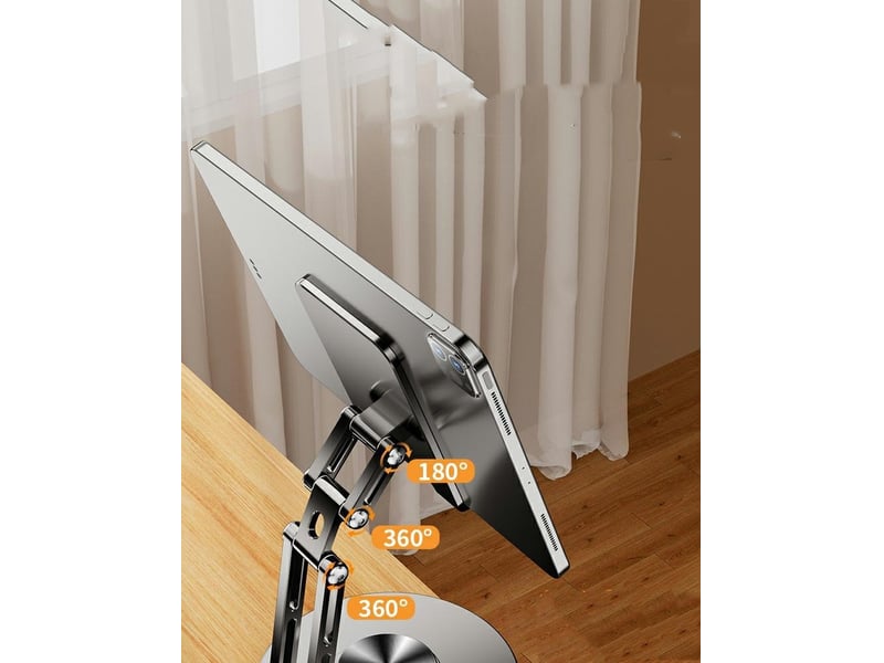  Support tablette réglable pour ipad – réglage sur quatre axes, noir  - Conforama B
