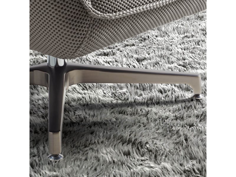  Fauteuil pivotant tissu maille mesh 3d gris pied métal - rivoli RIVOLI - Conforama E