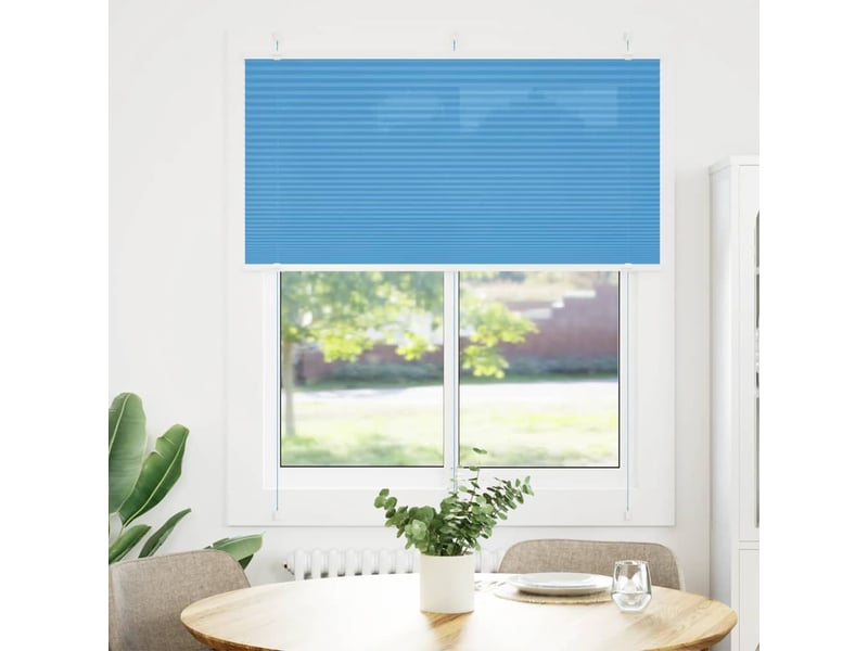  Store plissé, store de fenêtre bleu 120x150 cm largeur du tissu 119,4cm polyester cf46786  - Conforama A