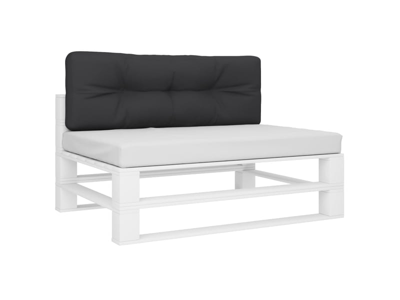  Coussin de palette, coussin de chaise, coussin de canapé noir 120x40x12 cm tissu cf55406  - Conforama C
