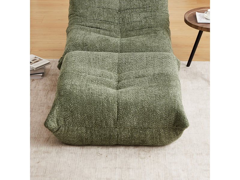  Pouf repose-pieds couleur vert  - Conforama E