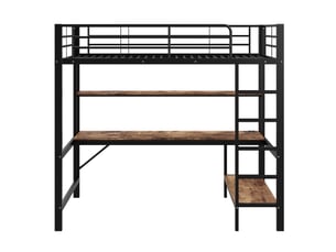 Lit mezzanine 90x200 cm ZOVIRA   coloris noir