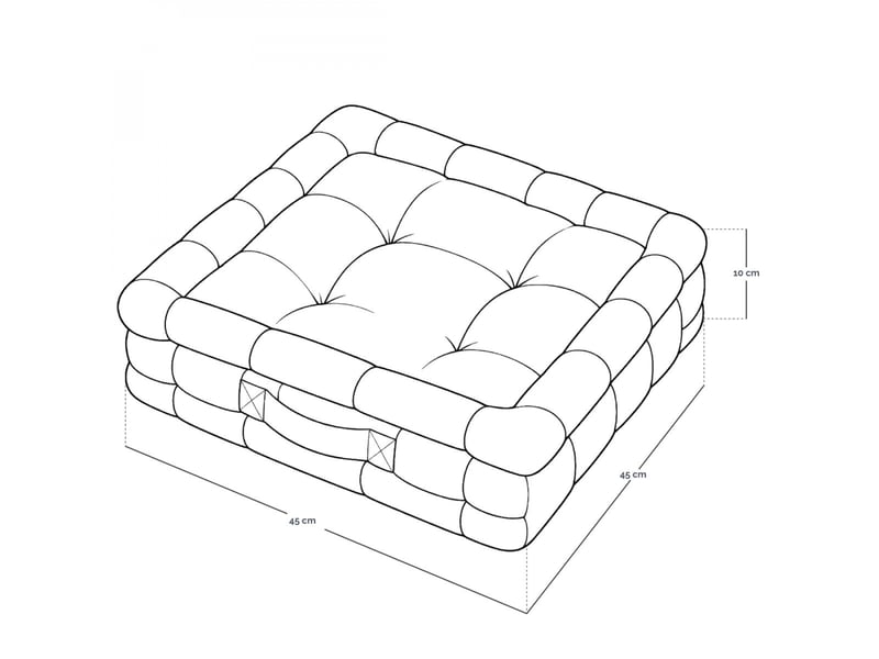 Coussin de sol capitonné - beige - Conforama B