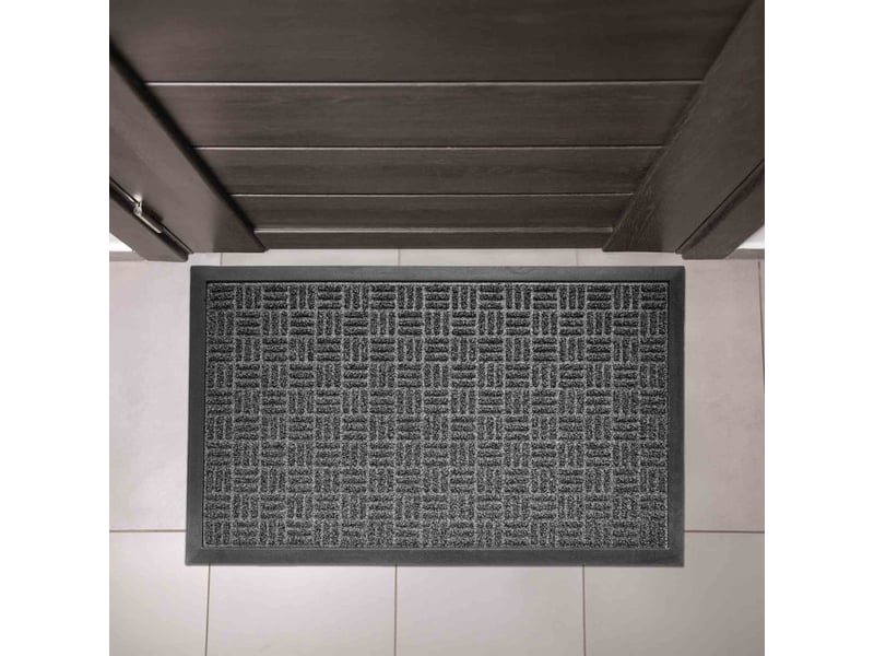  Tapis d'entrée grattoir jason 45x75cm noir  - Conforama E