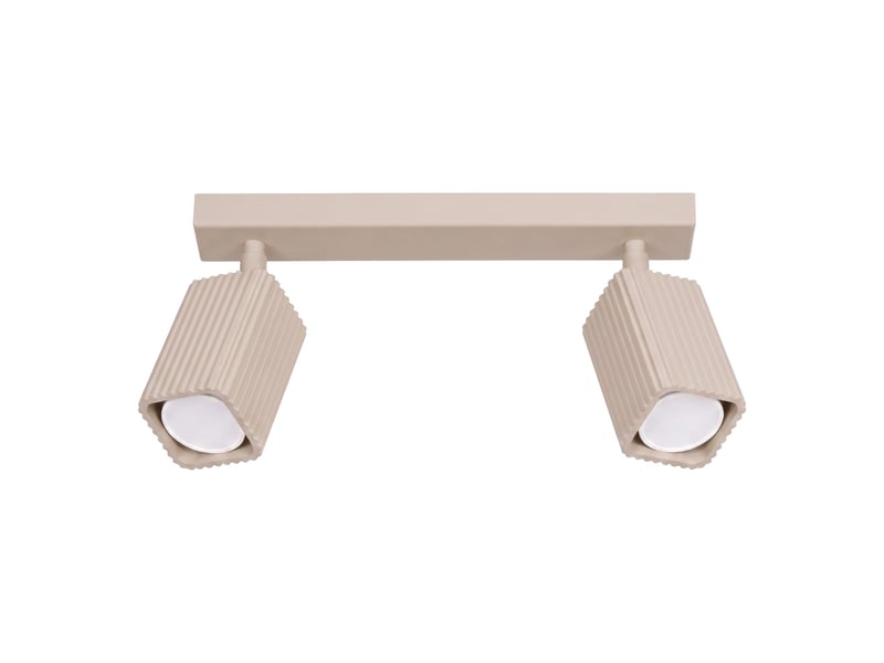  Plafonnier rayo 2 taupe aluminium moderne 16.5x30x6cm SL.3150 - Conforama A