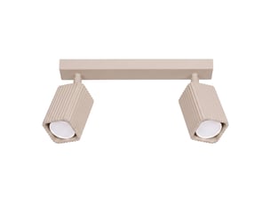 Plafonnier rayo 2 taupe aluminium moderne 16.5x30x6cm