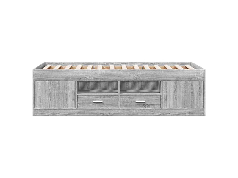 Lit simple- lit adulte - lit de jour avec tiroirs sans matelas sonoma gris 100x200 cm - Conforama C