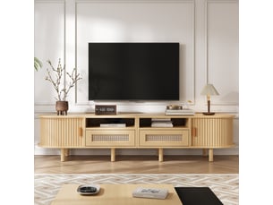 Meuble tv coloris naturel 170 cm <strong></strong>  <strong>Radiant Stride</strong>