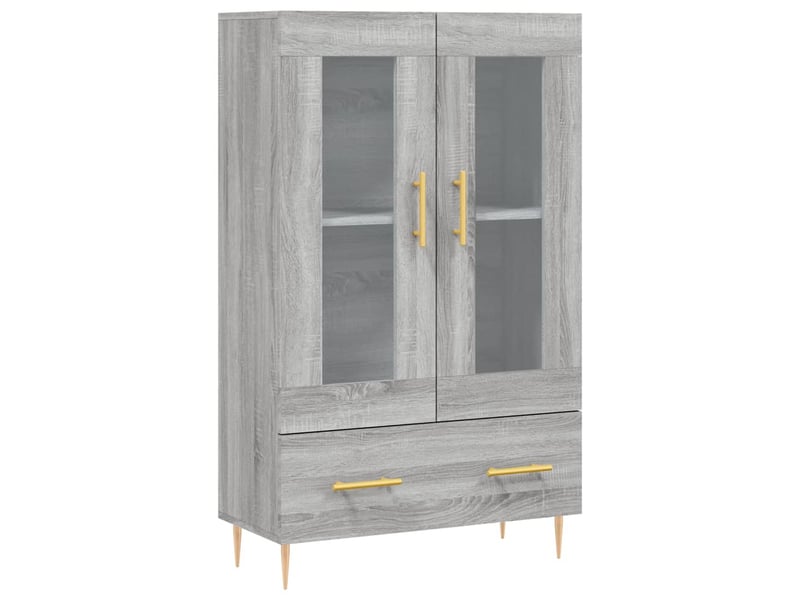  Buffet haut - bahut - meuble de rangement sonoma gris 69,5x31x115 cm bois d'ingénierie  - Conforama A