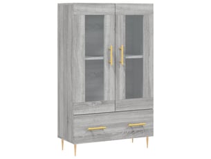 Buffet haut - bahut - meuble de rangement sonoma gris 69,5x31x115 cm bois d'ingénierie