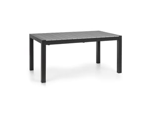Blumfeldt menorca expand table de jardin extensible pour 8 personnes 163 x 95 cm - design aluminium & polywood - gris anthracite