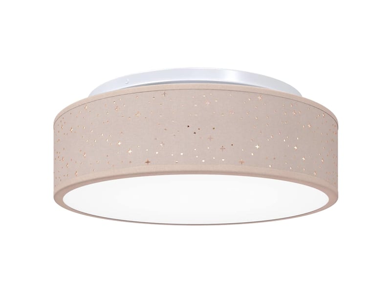  Lampe de plafond, plafonnier taupe 38x38x13,5 cm tissu shl85018  - Conforama A