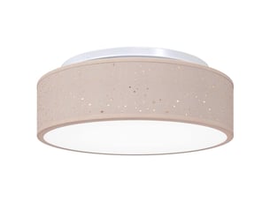 Lampe de plafond, plafonnier taupe 38x38x13,5 cm tissu shl85018