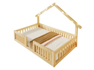 Lit cabane 90x200 cm <strong></strong>  <strong></strong> coloris naturel