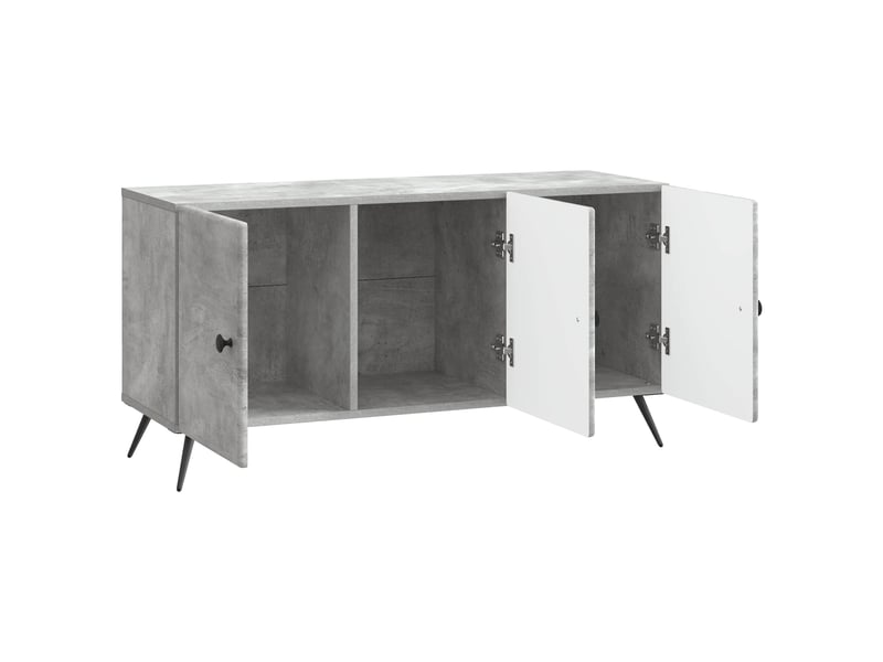  Meuble tv - banc tv - meuble de rangement gris béton 99 x 34,5 x 50 cm bois d'ingénierie  - Conforama E