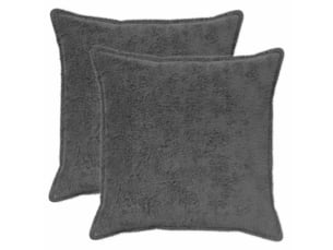 Lot de 2 housses de coussin houten gris foncé 65 x 65 cm cf49318