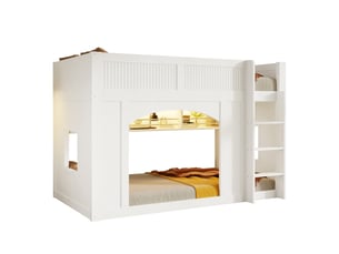 Lit mezzanine 90x200 cm coloris blanc