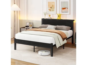 Lit avec rangement 120x200cm <strong>HAUSS SPOLE</strong>  <strong></strong> coloris noir