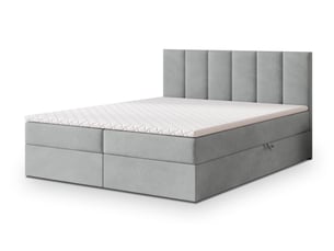 Lit avec rangement 160x200 cm <strong>MASSENO</strong> <strong></strong> coloris gris