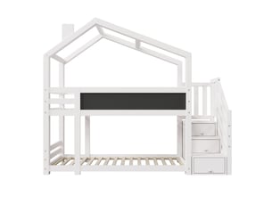 Lit superposé 90x200 cm <strong></strong> <strong></strong> coloris blanc
