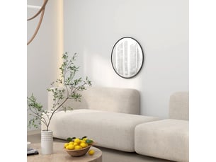 Miroir rond(e) à fixer coloris noir <strong>FLORAGRACE</strong> <strong></strong> - 61 cm x 1 cm