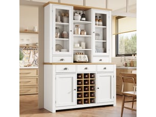 Buffet 4 porte(s) 5 tiroir(s) <strong></strong> <strong>Bliss Lite</strong> - 40 cm coloris blanc