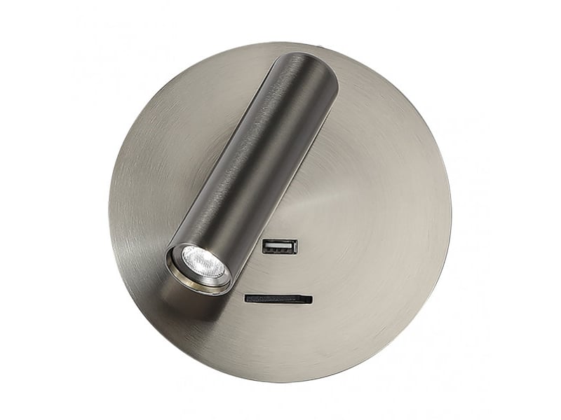  Applique murale fabrilamp giotto nickel led intégrée 3 w 150 lm 4000 k 14x14x12 cm 171561R03 - Conforama A