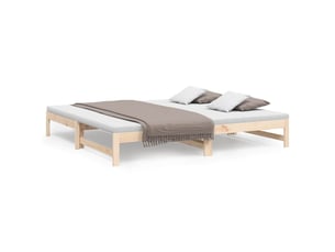 Lit simple 80x200 cm coloris marron